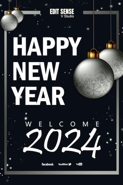 Premium Psd Happy New Year Welcome Psd Flyer Template