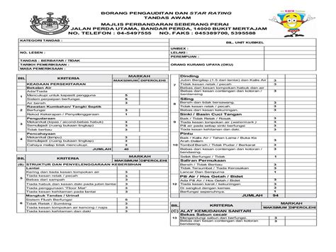 Contoh Jadual Pembersihan Tandas Jadual Bersih Tandas Otosection