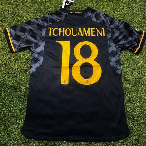 Real Madrid TCHOUAMENI 18 23 24 Away Jersey Depop