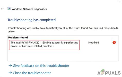 Fix Intel R Wi Fi 6 Ax201 160mhz Adapter Is Experiencing Hardware Related Problems