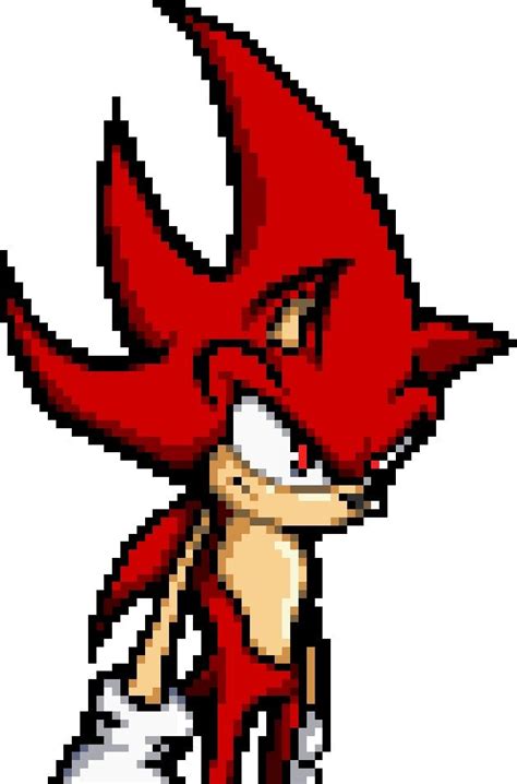 Fire Sonic In Sonic Battle Pixel Art By Andreirei In 2022 Pixel Art Sonic Art