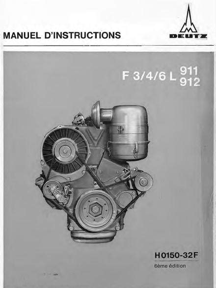 manuels moteur et spécifications Deutz FL 912