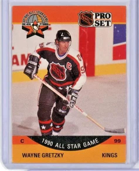 1990 91 Nhl Pro Set 340 Wayne Gretzky Los Angeles Kings All Star