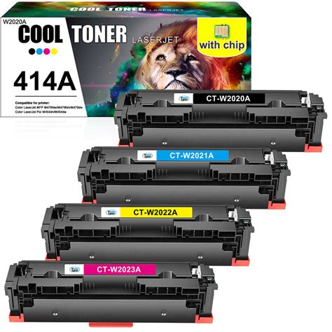 Hp 414a Toner Cartridges 4 Pack Replacement With Chip Cool Toner