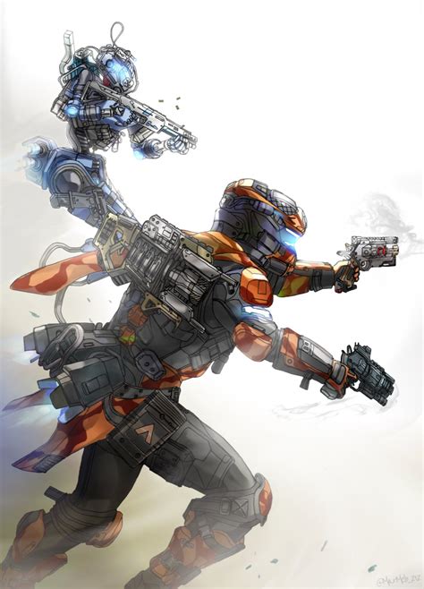 Pilot Grapple Pilot And Stim Pilot Titanfall And 1 More Drawn By