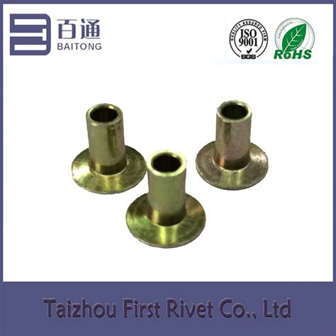 4 4 Zinc Plated Countersunk Head Semi Tubular Steel Rivet China Brake