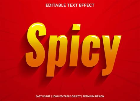 Premium Vector Spicy Bold Text Effect