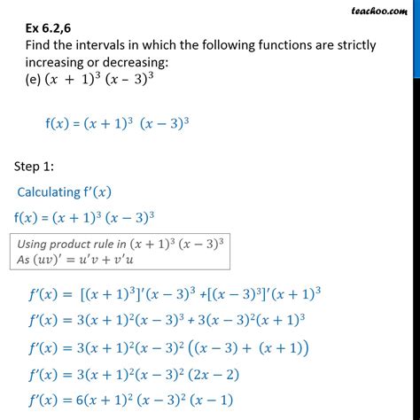 Ex Find Intervals In Which Functions Strictly Increasing