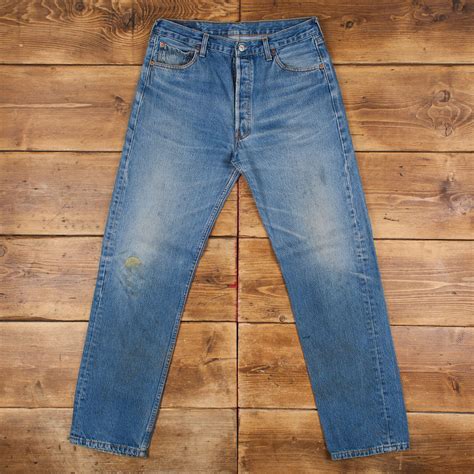 Vintage Levis 501 Jeans 35 X 34 Stonewash Straight Bl Gem