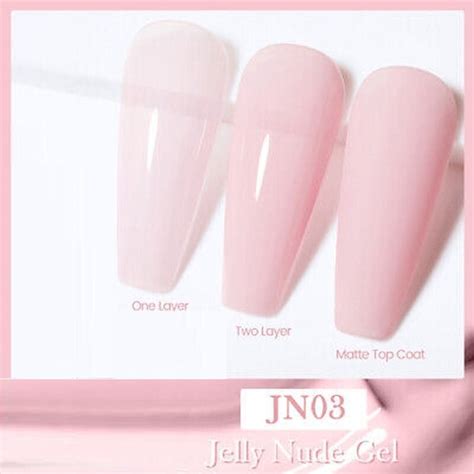 Born Pretty Jelly Nude Gel Nail Polish 7ml Translucent Soak Off UV Gel