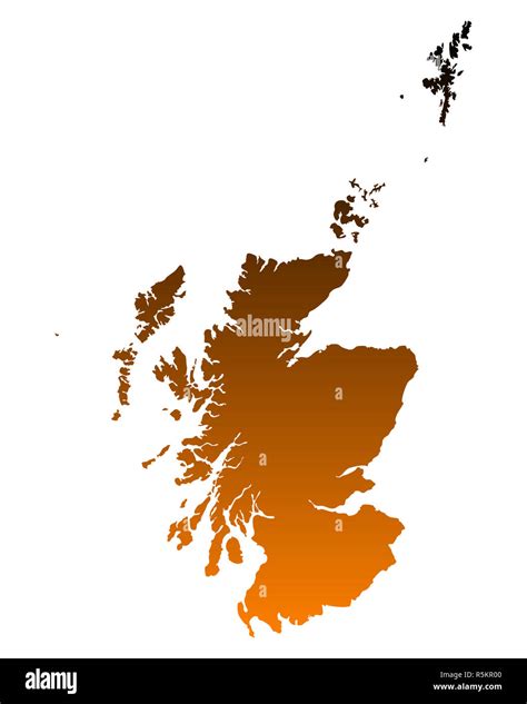 Map Of Scotland Stock Photo Alamy