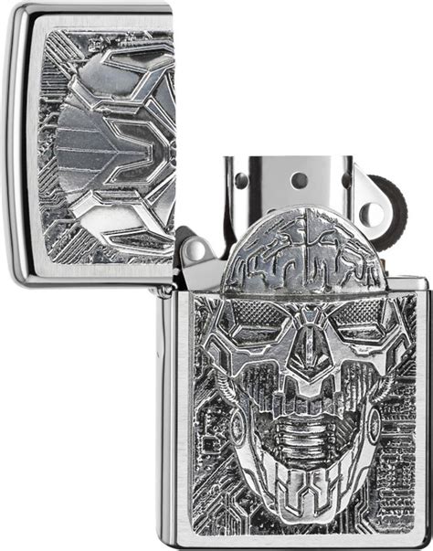 Lighter Zippo Trick Technic Skull Emblem Haddocks Lightershop