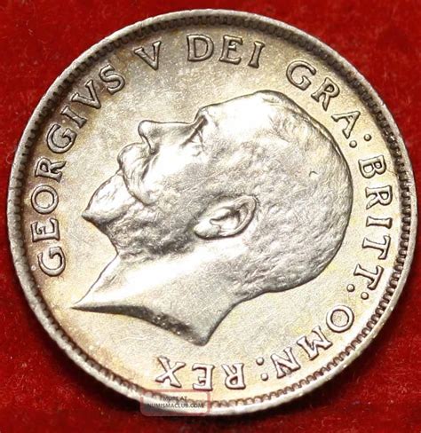 1924 Great Britain 6 Pence Silver Foreign Coin Sh