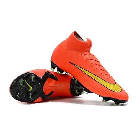 Nike Mercurial Superfly 6 Elite FG New Mens Cleats - Orange Yellow