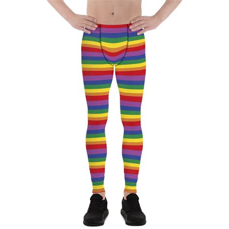 Gay Pride Rainbow Mens Hipster Leggings Pride Parade Festival Clothes