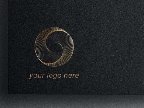 Free Debossed Foil Logo Mockup PSD