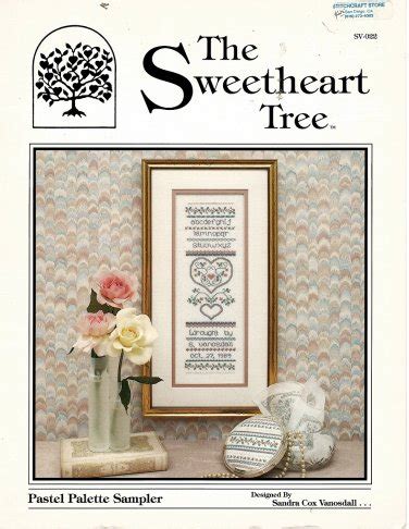 The Sweetheart Tree Pastel Palette Sampler Cross Stitch Pattern SV 022