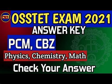 Osstet Pcm Cbz Correct Answer Key With Proper Explanation