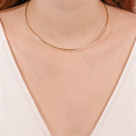 Colar Choker Aro Liso Semijoia Ouro K Lomani Semijoias Atacado De