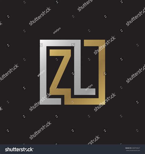 Zl Initial Letters Looping Linked Square Elegant Royalty Free Stock