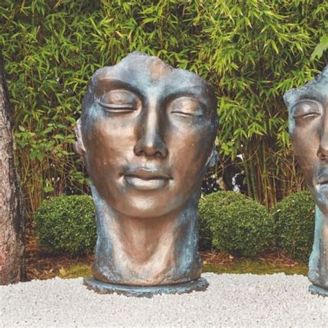 Statue Visage Femme Ext Rieur Grand Format Bronze Cm Jardinex