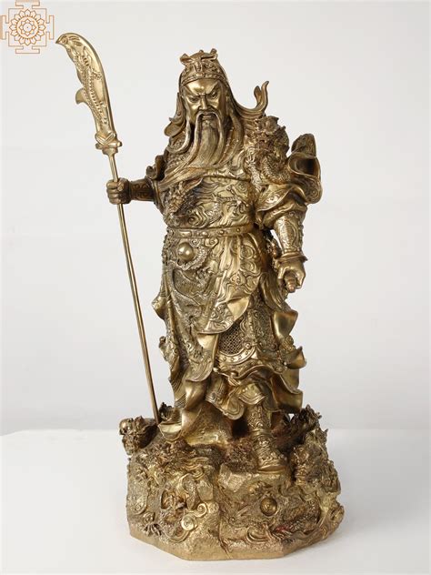 23 Bronze Superfine Statue Of Guan Yu Guan Gong Exotic India Art