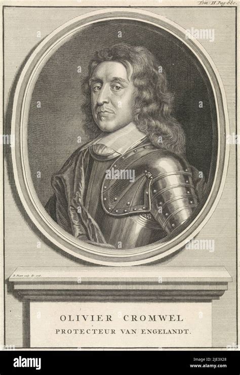 Portrait Of Oliver Cromwell Lord Protector Of England Bernard Picart