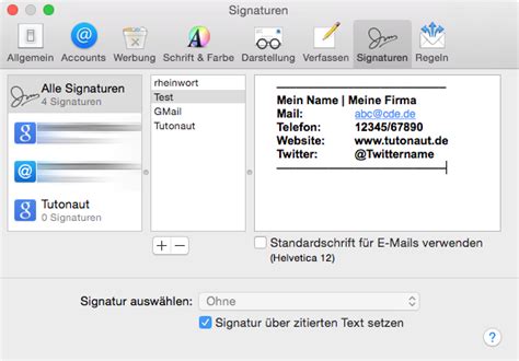 Attraktive Signaturen In Apple Mail Erstellen Und Automatisch Einf Gen