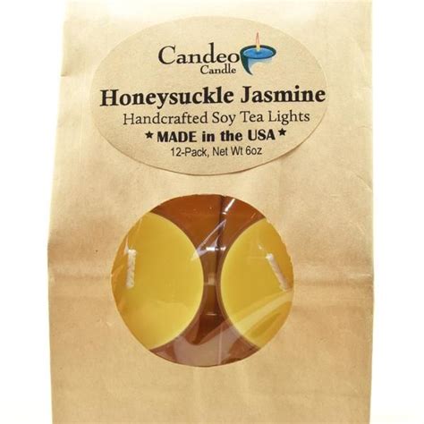 Honeysuckle Jasmine Soy Tea Light 12 Pack Tea Lights Tea Light