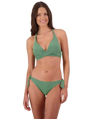 Contours Multi Fit Wrap Tri Bikini Top In Khaki Moontide Swimwear