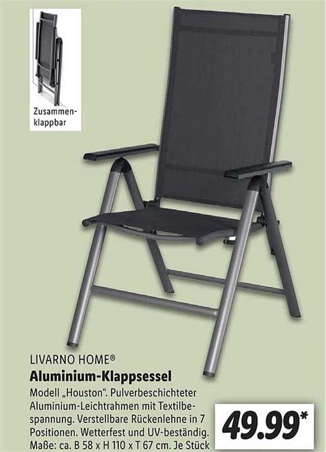 Livarno Home Aluminium Klappsessel Angebot Bei Lidl 1Prospekte De