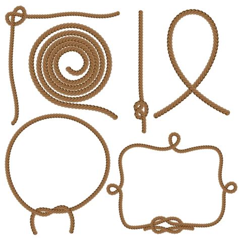 Rope frames and knots — Stock Vector © Lumumba #3757278