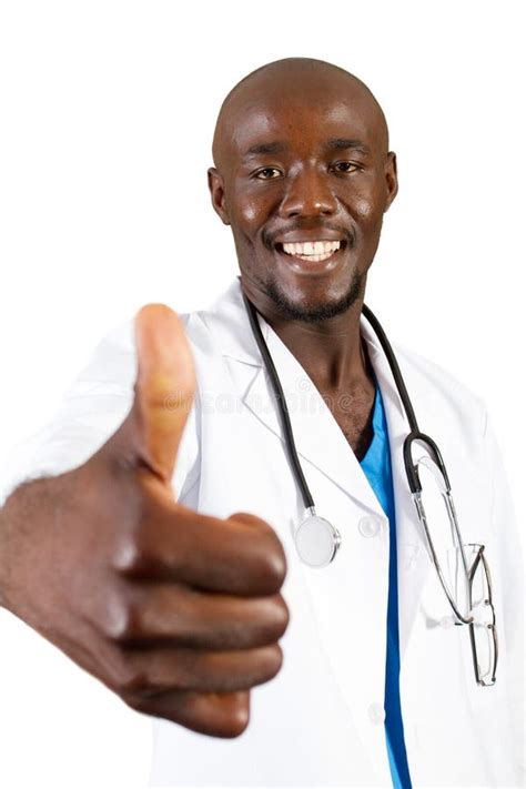 African Doctor Thumb Up Stock Image Image Of African 14739655