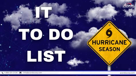 Ensure It Resilience Hurricane Season Checklist For Your It Department