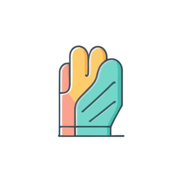 Colorful Mitten Logo Or An Icon Depicting An Hand Vector A Lineal Icon