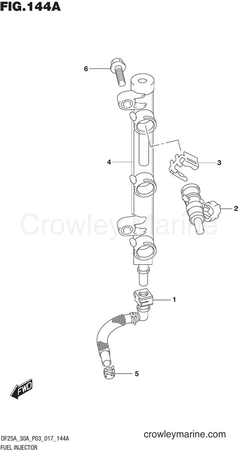 Fuel Injector Serial Range Four Stroke Outboard Df A