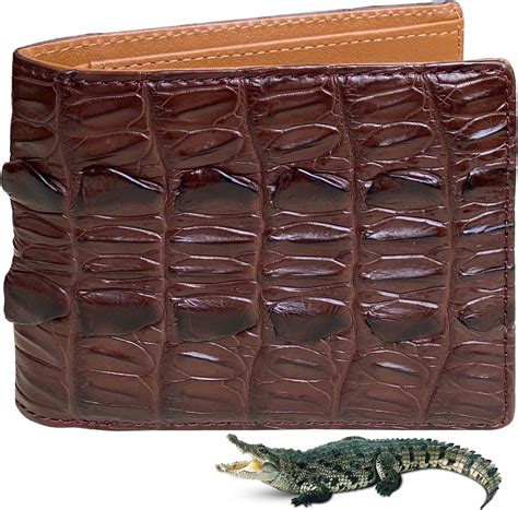 Amazon Authentic River Crocodile Skin Men S Bifold Crocodile Tail