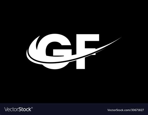 Initial Monogram Letter Gf Logo Design Template Vector Image