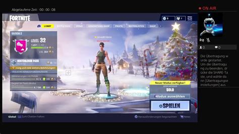 Erster Fortnite Livestream Neuer Account Youtube