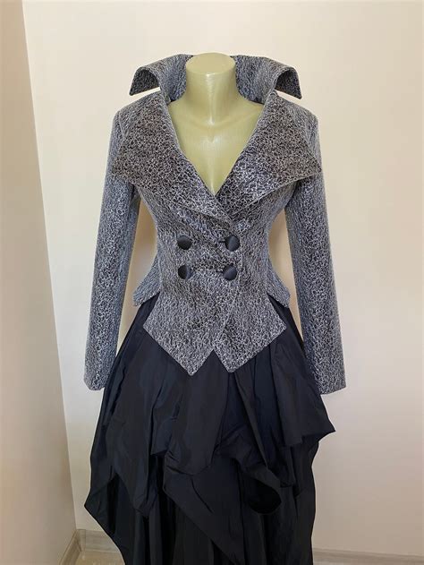 Formal Silver Lace Spider Web Jacket Silver Steampunk Wedding Etsy