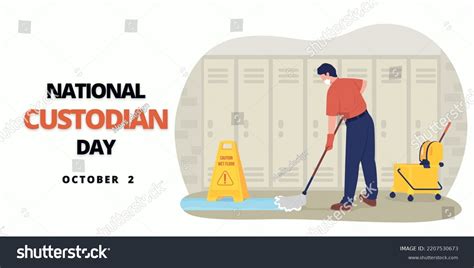 National Custodian Day Custodian Appreciation Day Stock Illustration