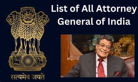 List of all Attorney General of India