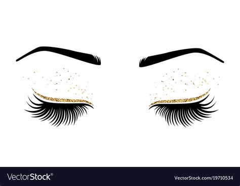 Eyes With Long Eyes Lashes Royalty Free Vector Image