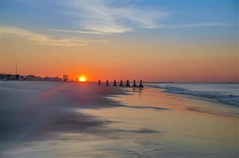 Cape May Beach - Alone with the Sunrise Photograph by Bill Cannon ...