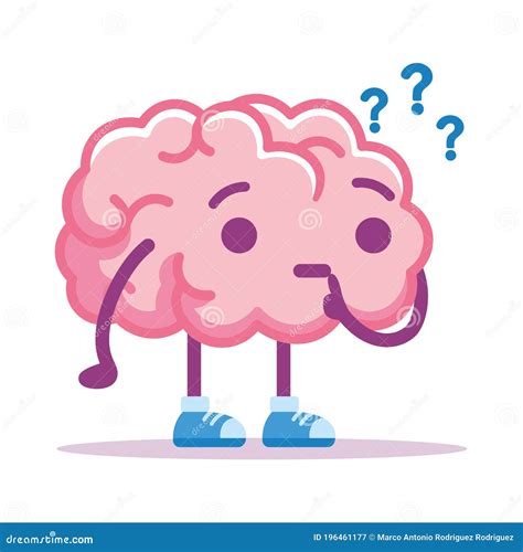 Isolated Brain Question Emoji Stock Vector Illustration Of Smile