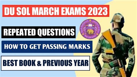 Du Sol First Semester March Exam How To Get Passing Marks Ii