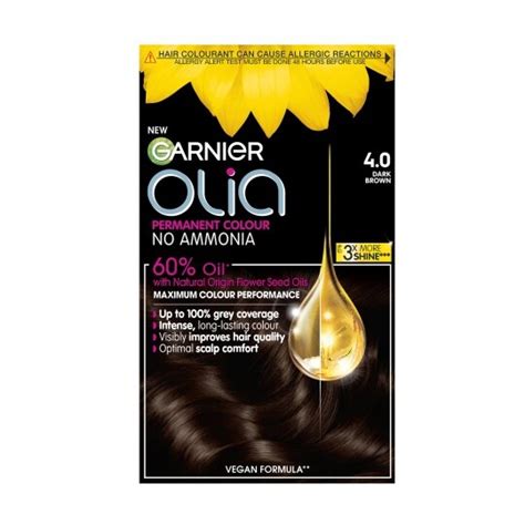 Garnier Olia 4 0 Dark Brown Permanent Hair Dye Tesco Groceries