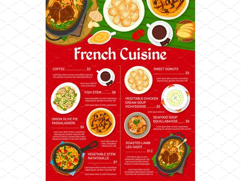 French cuisine restaurant menu by Vector Tradition SM on Dribbble