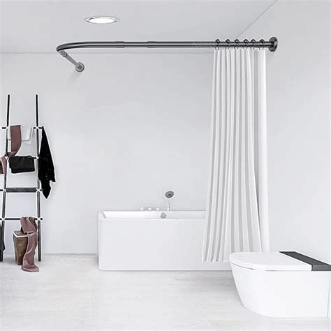 Cxfang Barre De Douche d angle Extensible Installation sans Perçage en