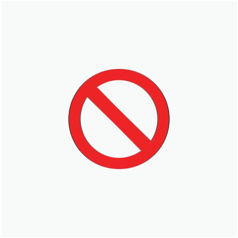 Icon Warning Or Stop Symbol Safety Danger Isolated Red Prohibited Sign